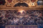 il monumentale dipinto "Il Paradiso" di Jacopo Tintoretto, nella Sala del Maggior Consiglio all'interno del Palazzo Ducale di Venezia.