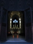 La Certosa di pavia,di notte,dal portone La Certosa di pavia,di notte,dal portone